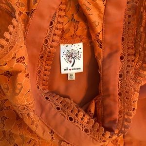 Orange blouse 2XL - worn once, mint condition!